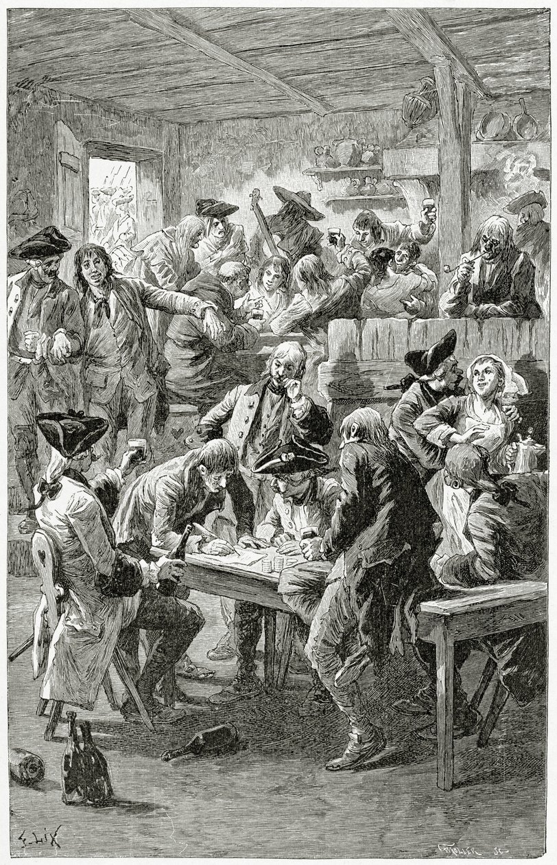Quai de la Ferraille, 19. století (č. rytina) od Frederic Theodore Lix
