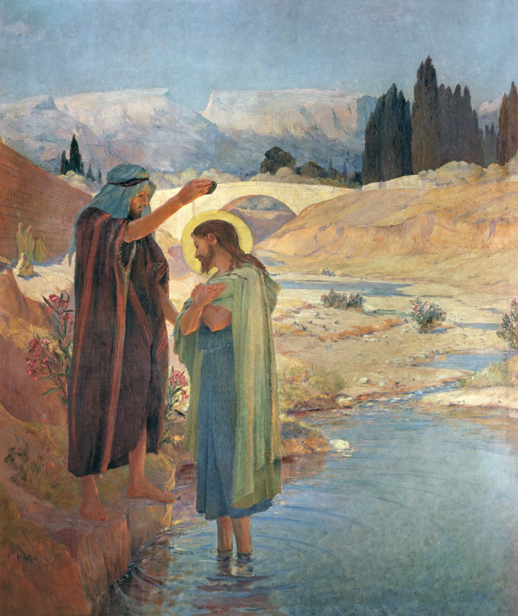 Křest Krista ve vodách Jordánu, 1917 od Frederic Montenard