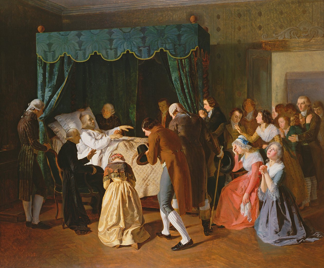 Poslední chvíle abbé Charles Michel de lEpee (1712-89) 1838 od Frederic Peyson