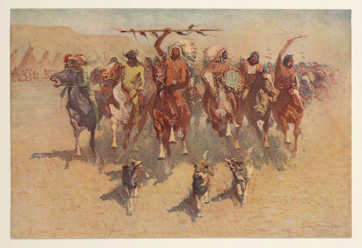 The Ceremony of the Scalps, z Colliers Weekly, pub.1906 od Frederic Remington