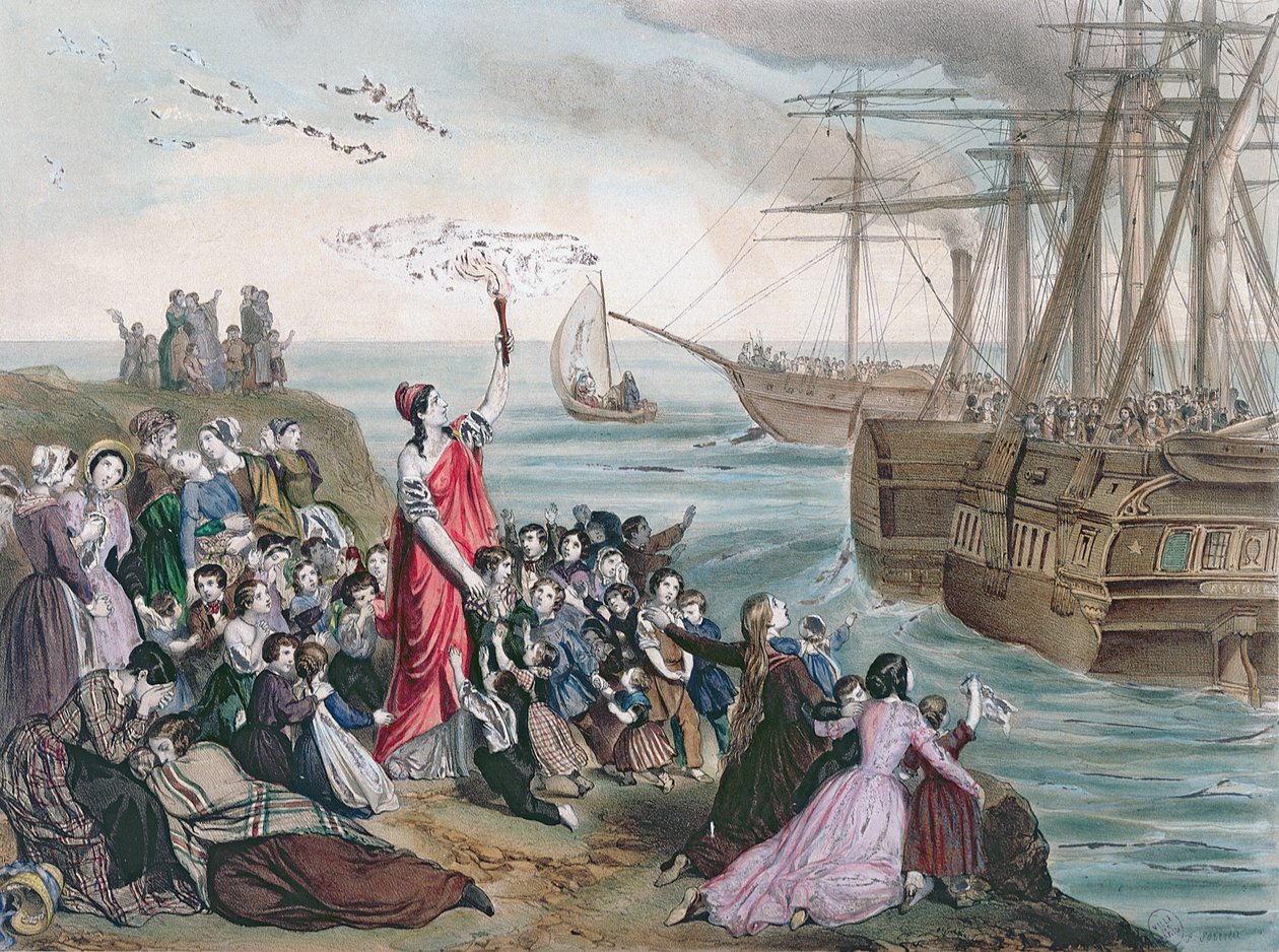 Loučení s muži poslanými do exilu, 1850 od Frederic Sorrieu