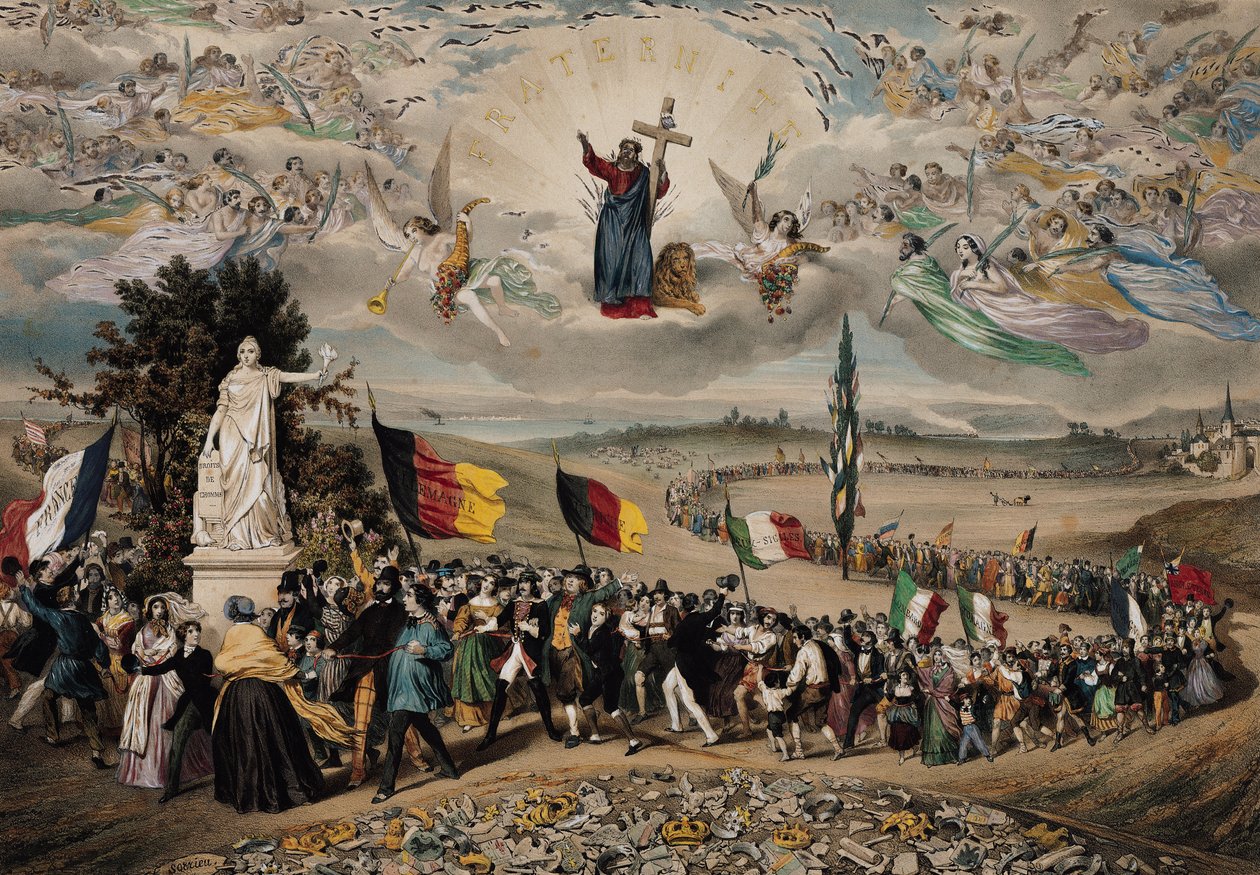 Všeobecná demokratická a sociální republika, 1848 od Frederic Sorrieu