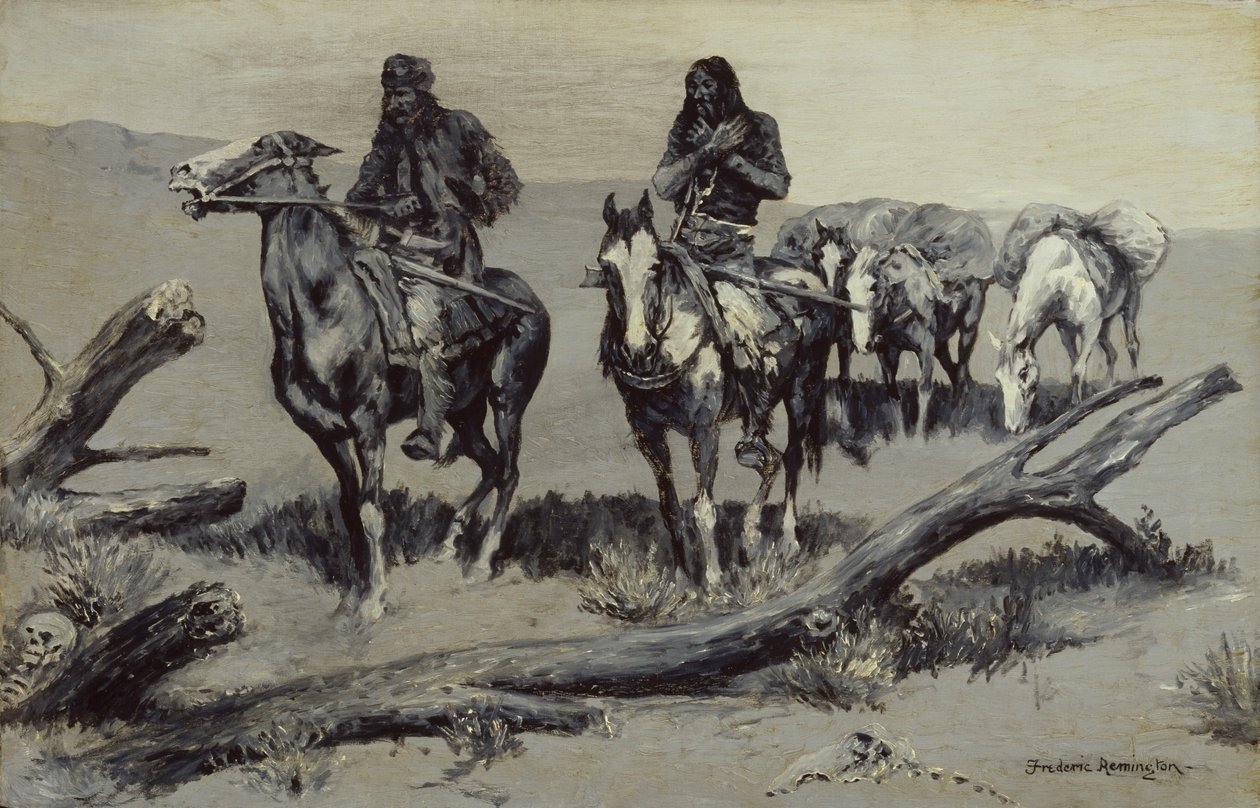 Mrtví muži (The Discovery), 1908 od Frederic Remington