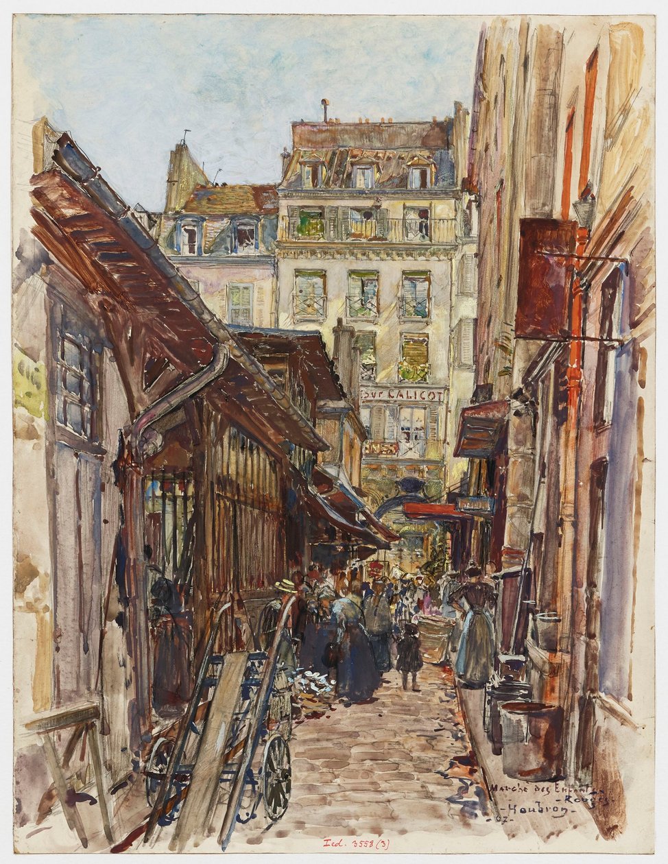 Uvnitř Marché des Enfants-Rouges od Frederic Anatole Houbron