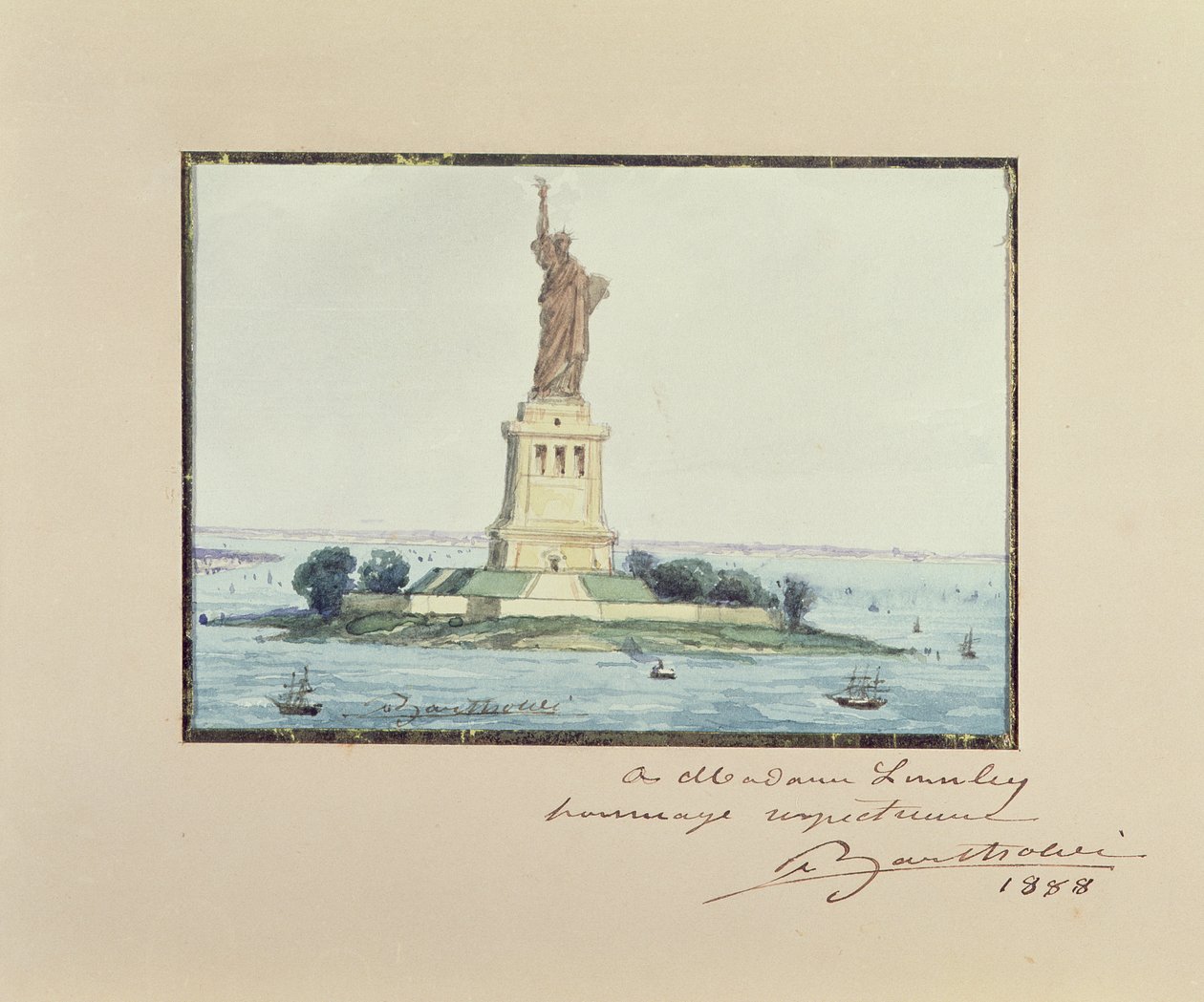 Socha Svobody, Beldoe Island, New York, 1888 od Frederic Auguste Bartholdi