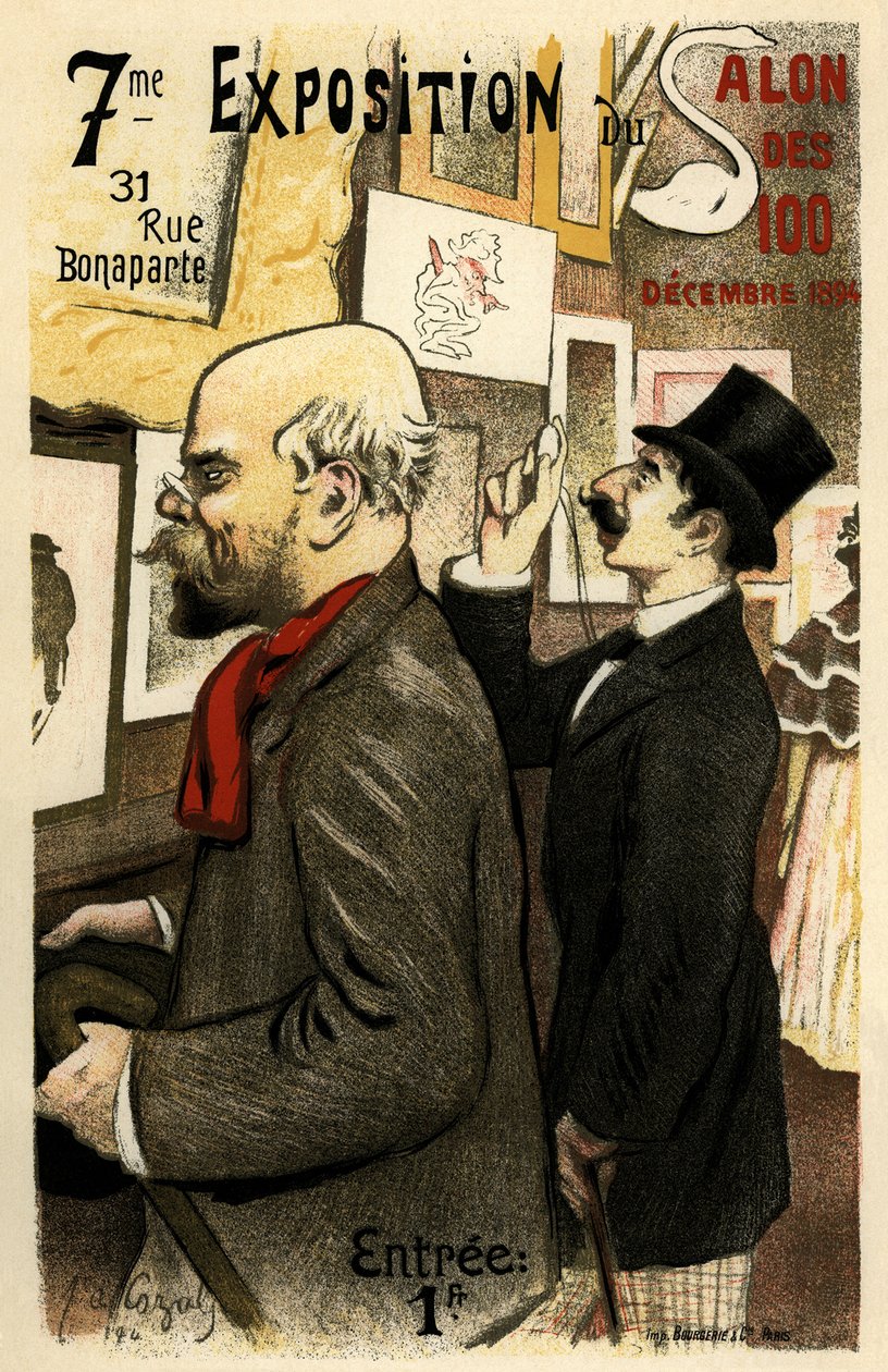 7. výstava plakátu Salon des 100 prosince 1894, 1894 od Frederic Auguste Cazals