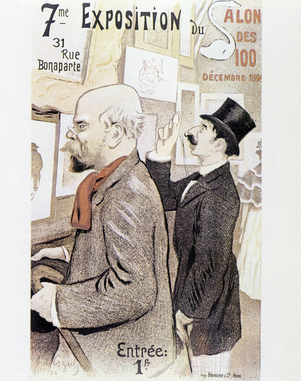 Verlaine - plakát pro malířský salon, cca 1894. od Frederic Auguste Cazals