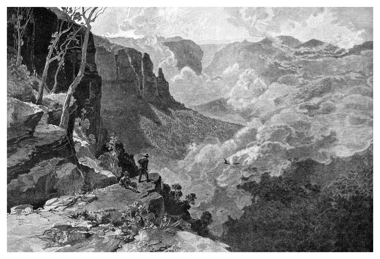 Govetts Leap, Blue Mountains, New South Wales, Austrálie, 1886. od Frederic B. Schell
