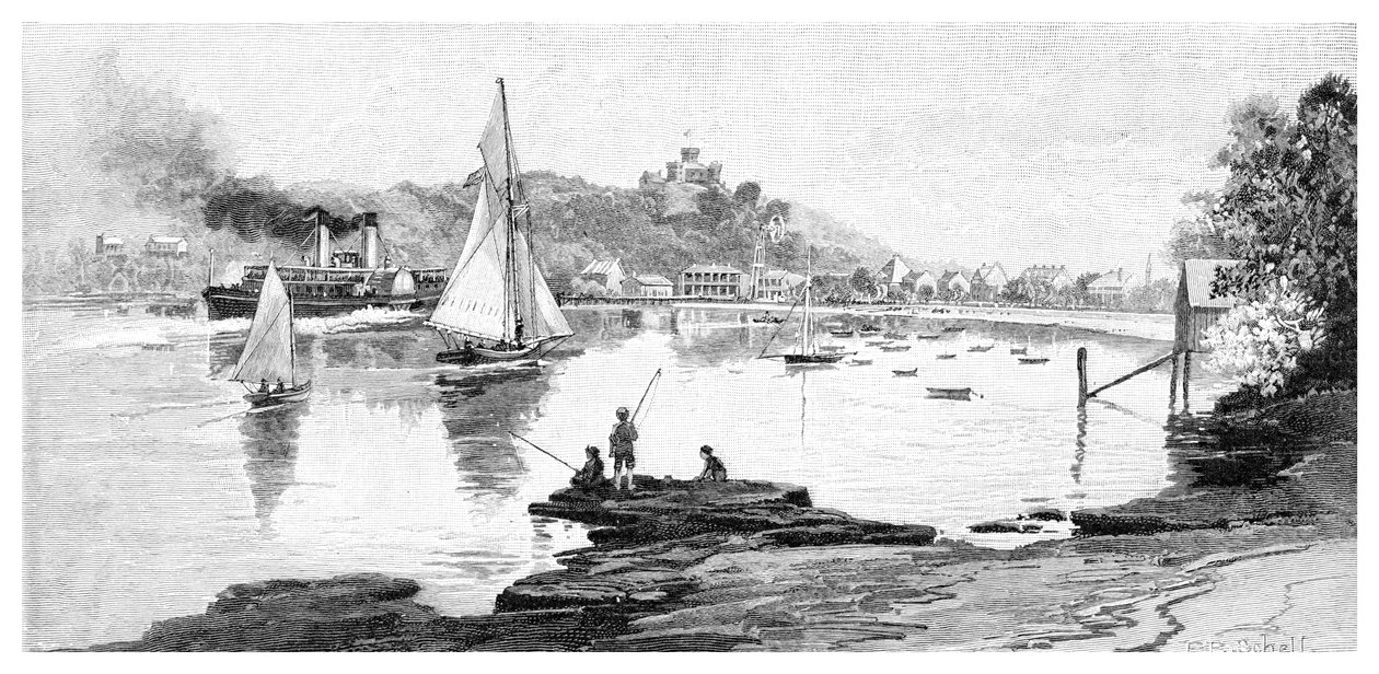 Pláž Manly, Sydney, Nový Jižní Wales, Austrálie, 1886. od Frederic B. Schell