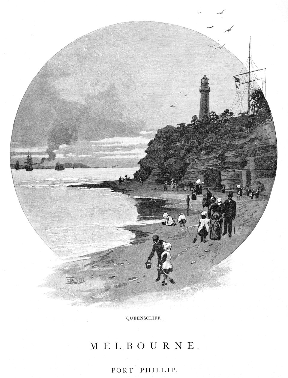 Queenscliff, Port Phillip, Victoria, Austrálie, 1886. od Frederic B. Schell
