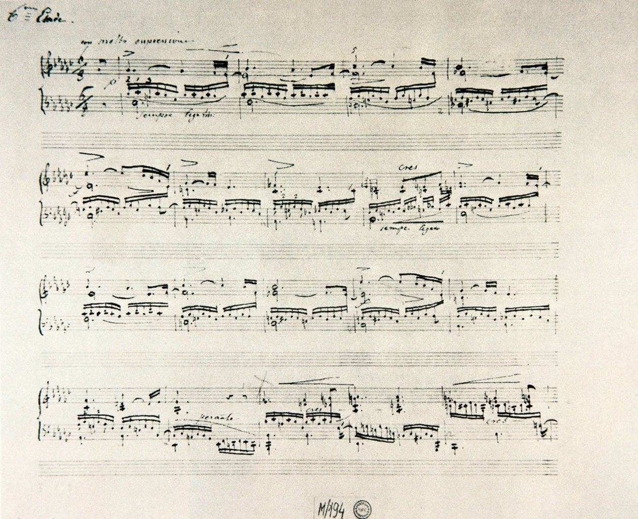 Partitura „Etudy pro klavírní opus 10“ od polského skladatele Frederica Chopina (1810-1849) od Frederic Chopin