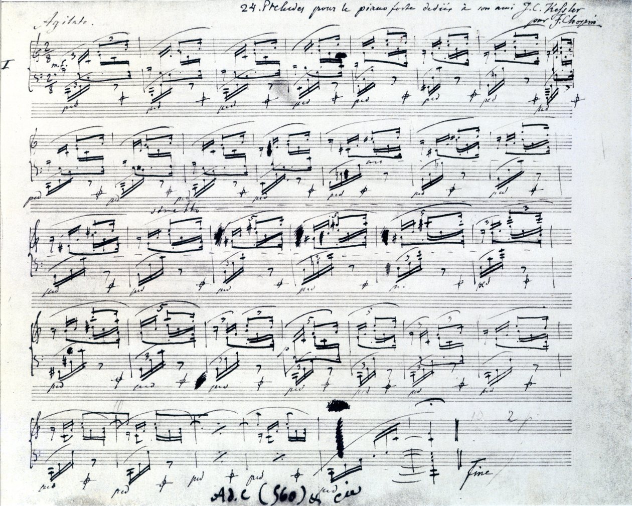 Noty pro Preludium 1 pro klavír od Frederica Chopina (1810 - 1849), polského skladatele. od Frederic Chopin