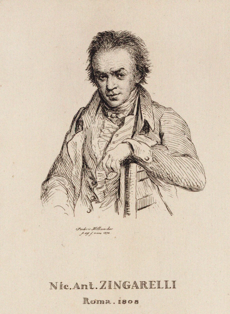 Portrét skladatele Nicoly Antonia Zingarelliho 1752-1837. od Frederic Desire Hillemacher