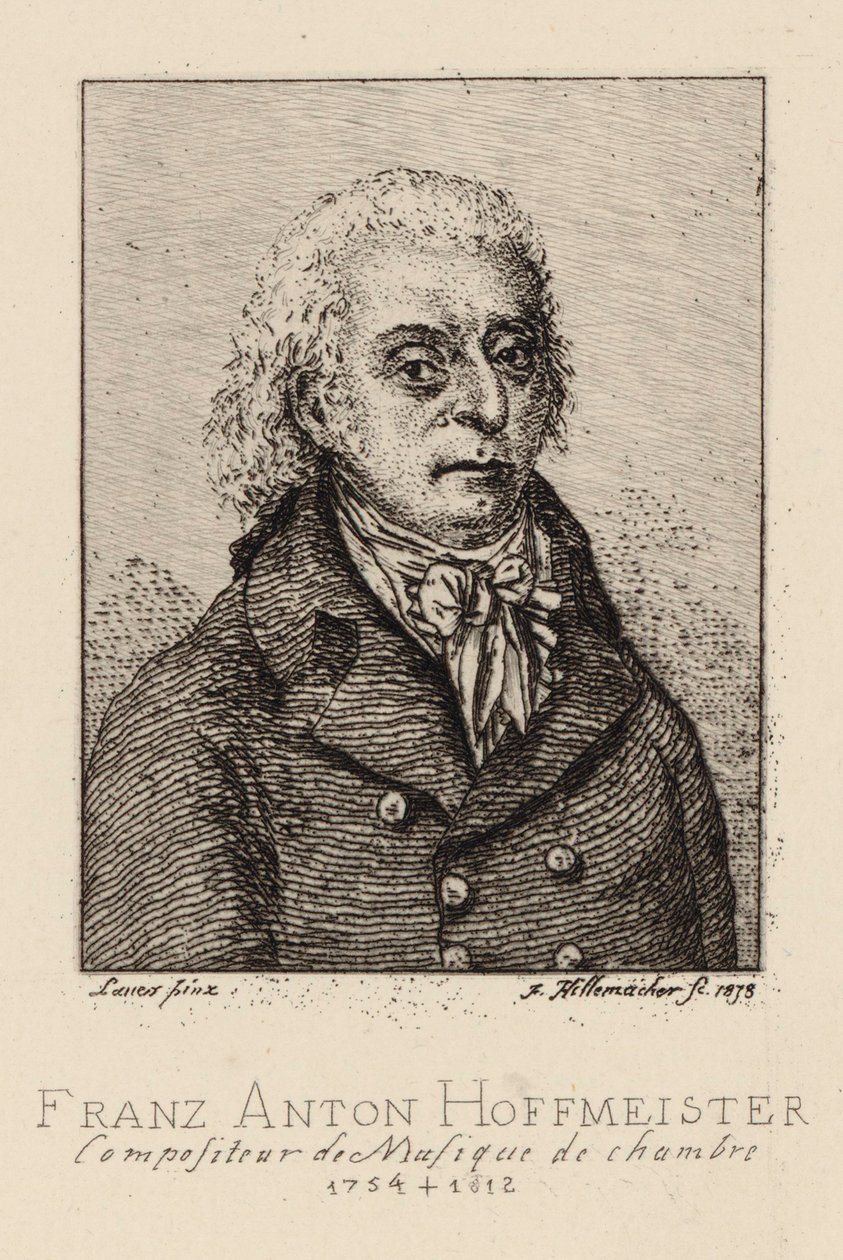 Portrét skladatele Franze Antona Hoffmeistera 1754-1812. od Frederic Desire Hillemacher