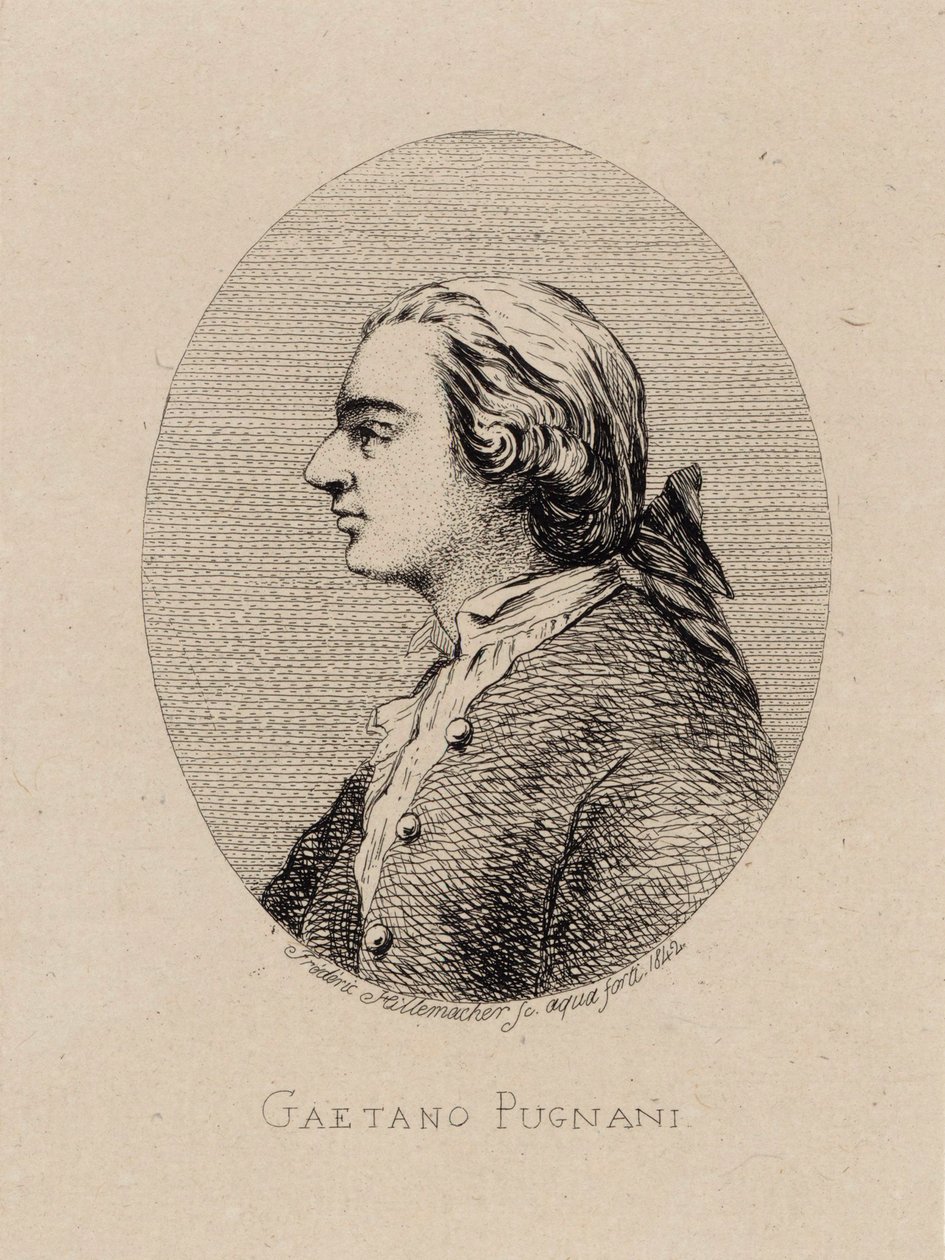Portrét houslisty a skladatele Gaetana Pugnaniho 1731-1798, 1842. od Frederic Desire Hillemacher