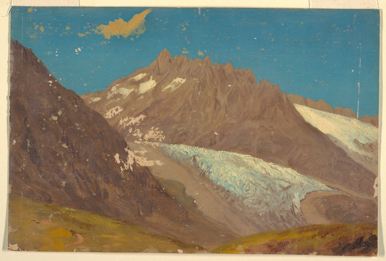 Bavorské nebo švýcarské Alpy od Frederic Edwin Church