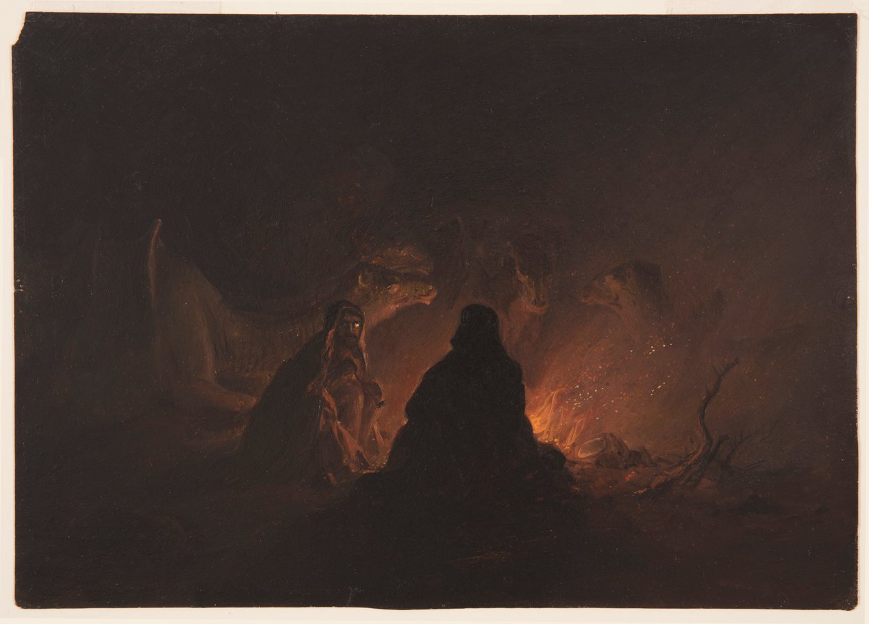 Beduíni v nočním táboře od Frederic Edwin Church
