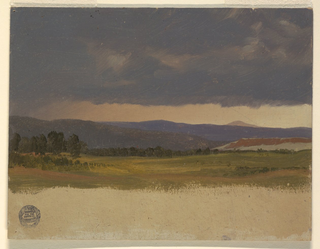 Modrý kopec pod nízkou oblačností od Frederic Edwin Church