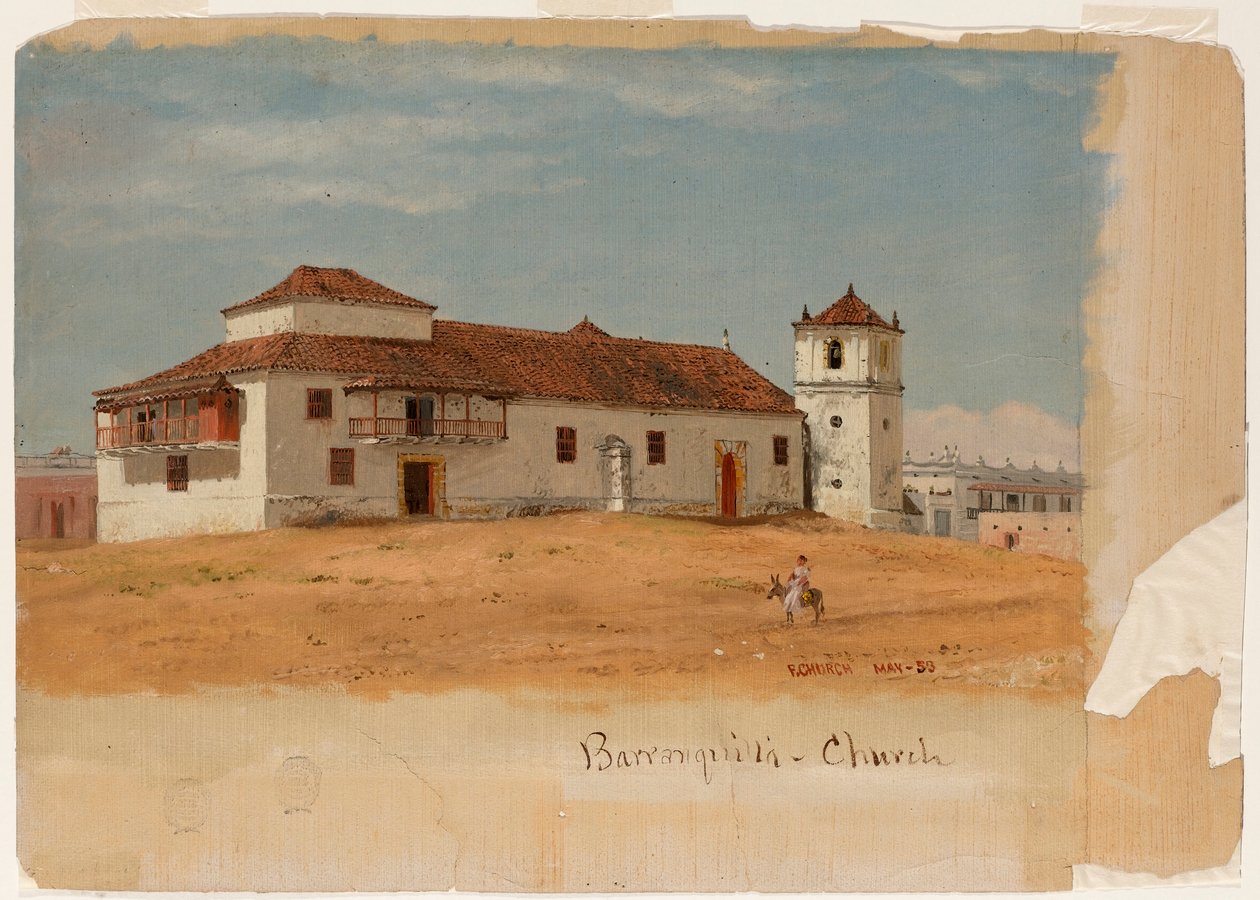 Kostel v Barranquilla, Kolumbie od Frederic Edwin Church