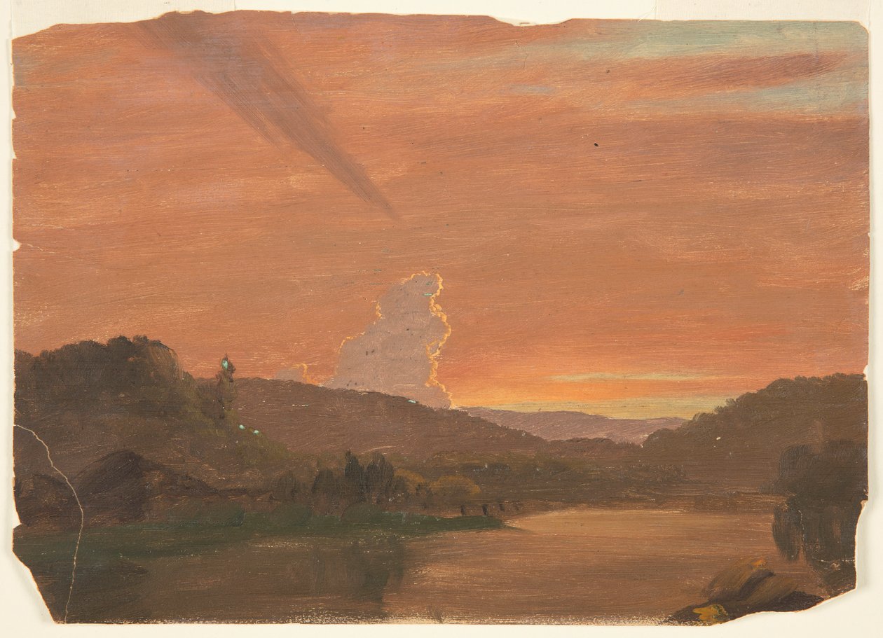 Studie mraků při západu slunce od Frederic Edwin Church