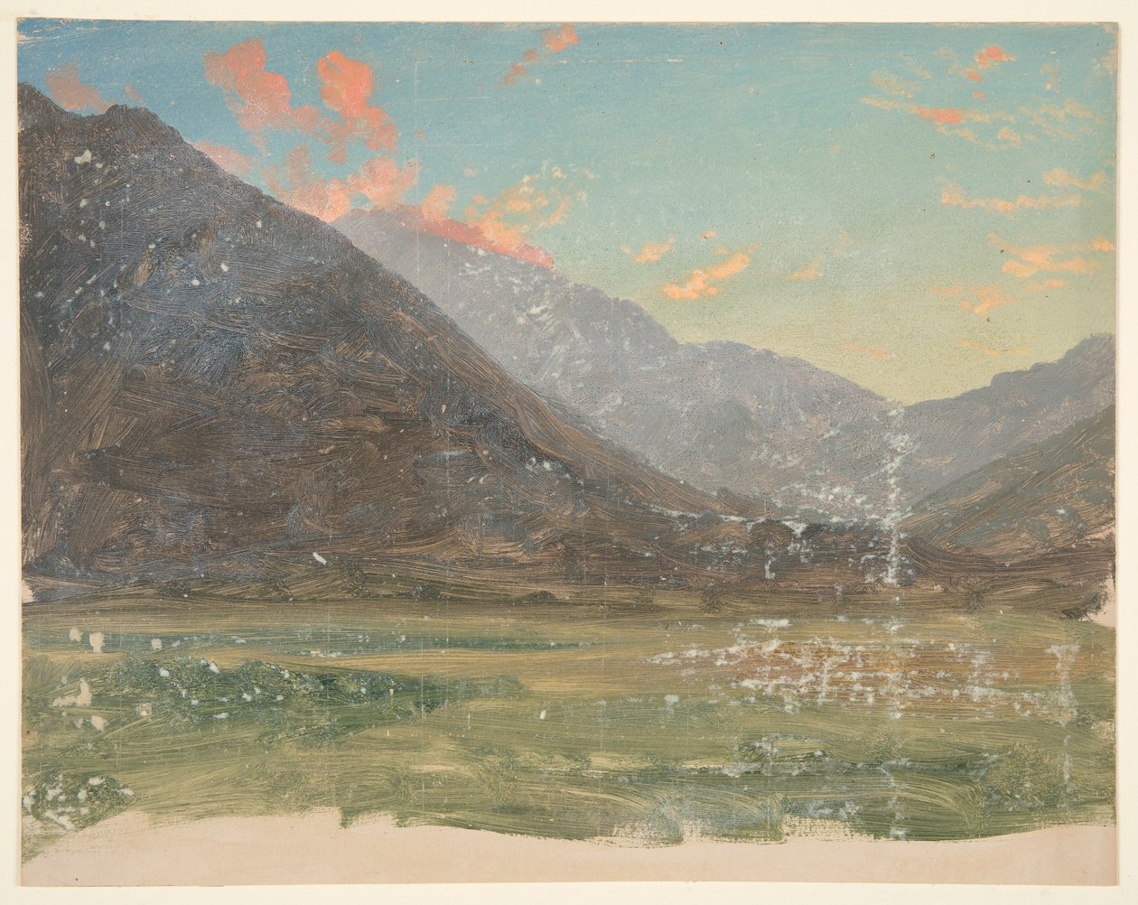 Hluboké údolí s mraky osvětlenými západem slunce od Frederic Edwin Church