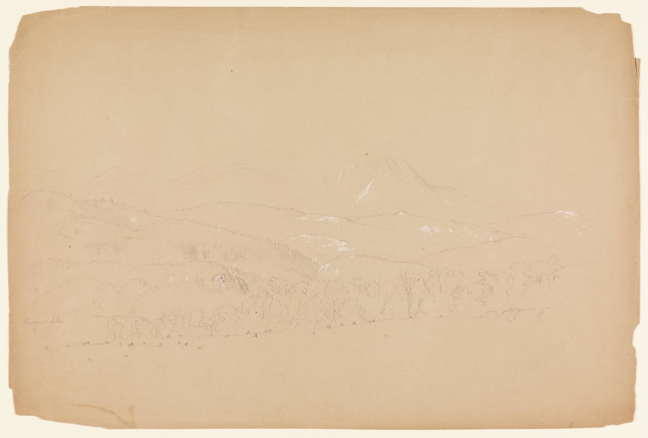 Vzdálený pohled na Katahdin ze západu od Frederic Edwin Church