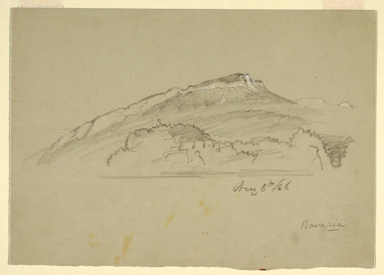 Kresba, Strom, Bavorsko, 8. srpna 1868 od Frederic Edwin Church