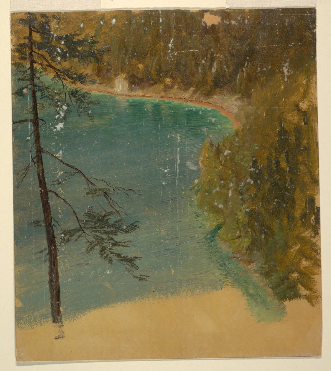 Kresba, Alpské jezero (Bavorsko nebo Švýcarsko), 1868 od Frederic Edwin Church
