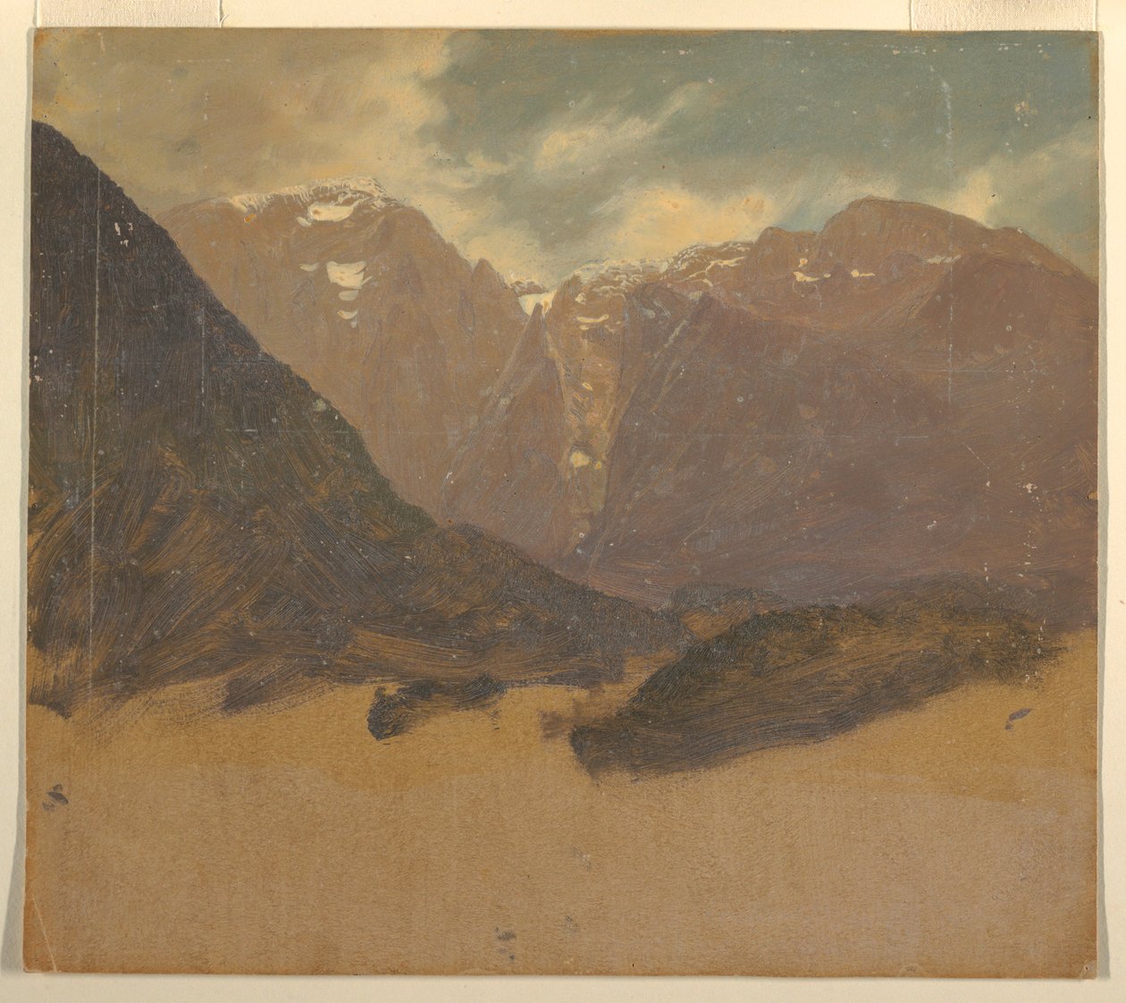 Kresba, Alpská krajina (Bavorsko nebo Švýcarsko), 1868 od Frederic Edwin Church