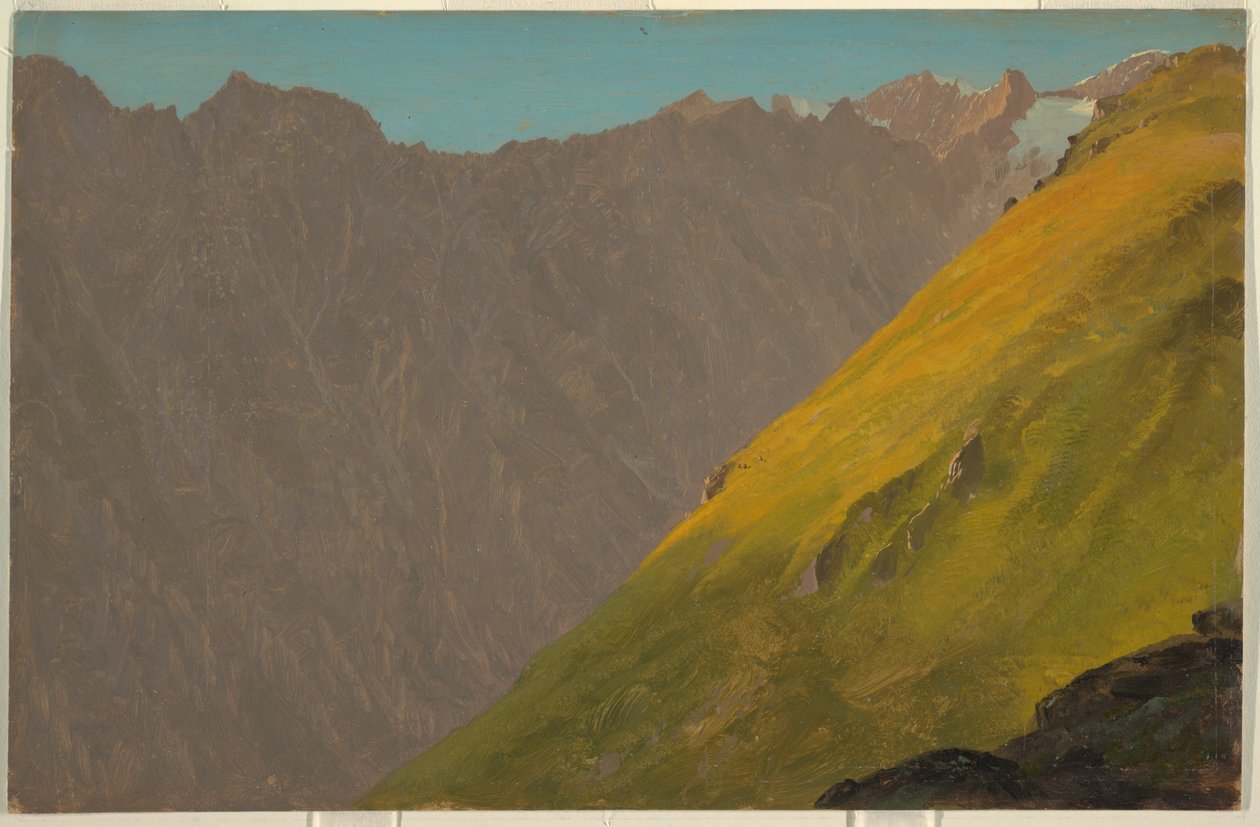 Kresba, Alpská krajina, Bavorsko nebo Švýcarsko, 1868 od Frederic Edwin Church