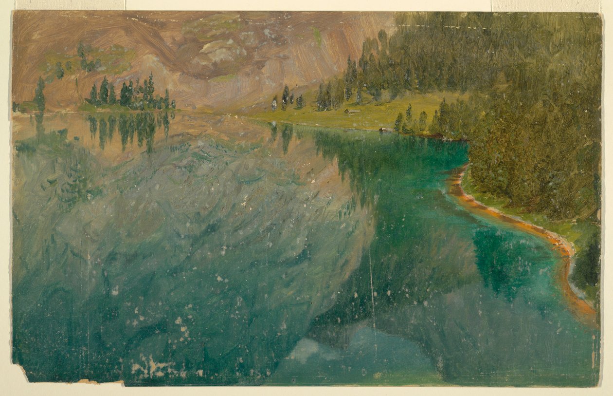 Kresba, jezero Apline, Bavorsko nebo Švýcarsko, 1868 od Frederic Edwin Church