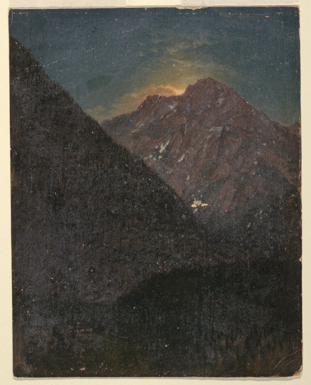 Kresba, Krajina Apline (Bavorsko nebo Švýcarsko), 1868 od Frederic Edwin Church