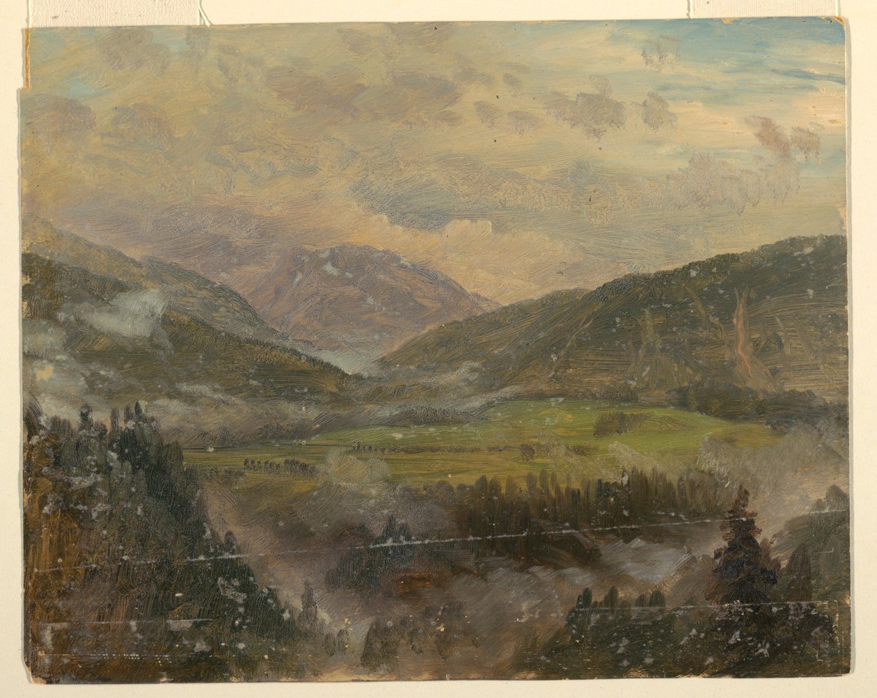 Kresba, Krajina Apline (Bavorsko nebo Švýcarsko), 1868 od Frederic Edwin Church