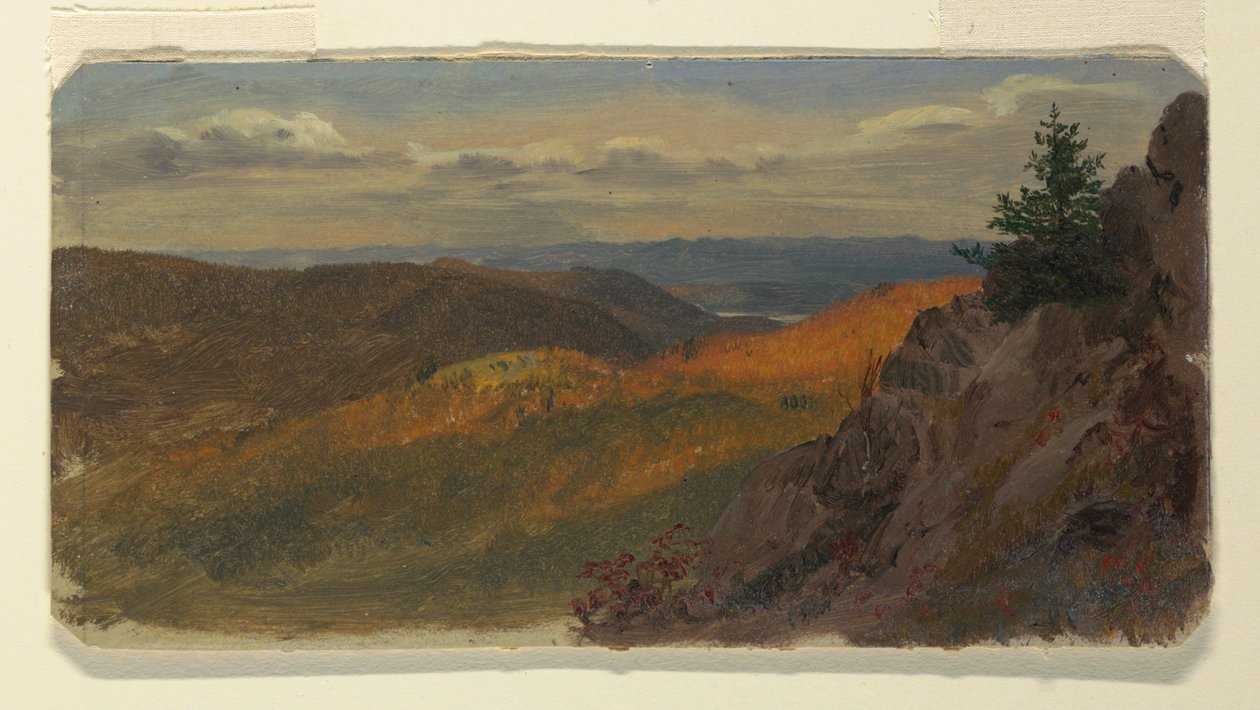 Kresba, Podzimní krajina v Nové Anglii, 1865 od Frederic Edwin Church