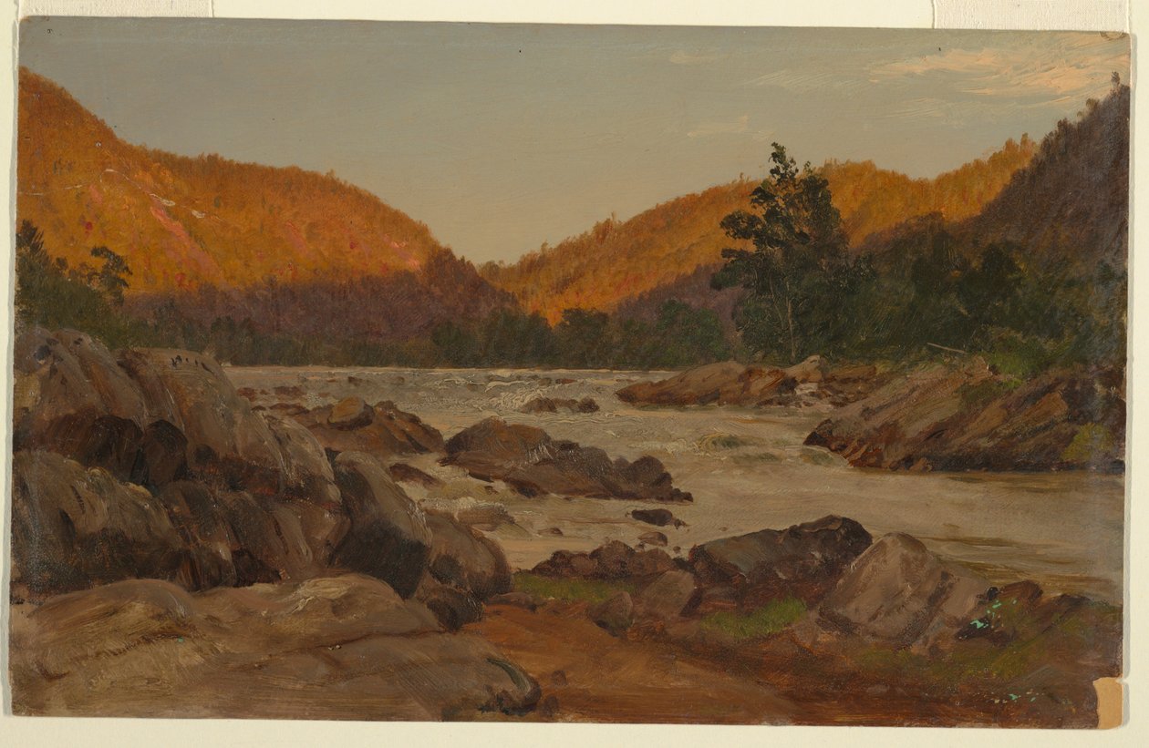 Kresba, Podzimní krajina v Severní Karolíně, 1865-70 od Frederic Edwin Church