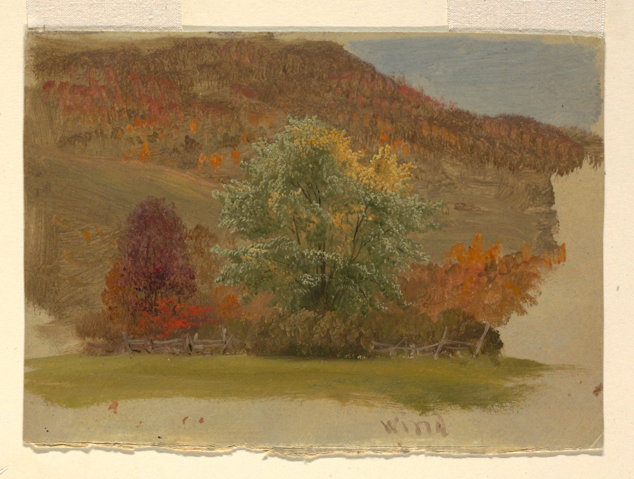 Kresba, Podzimní krajina, asi 1865 od Frederic Edwin Church