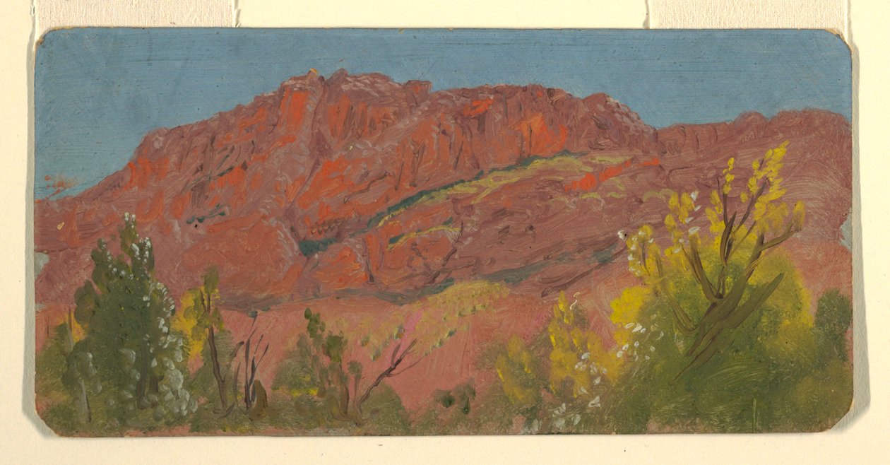 Kresba, Baalbek, silnice Mountaincur, květen 1868 od Frederic Edwin Church