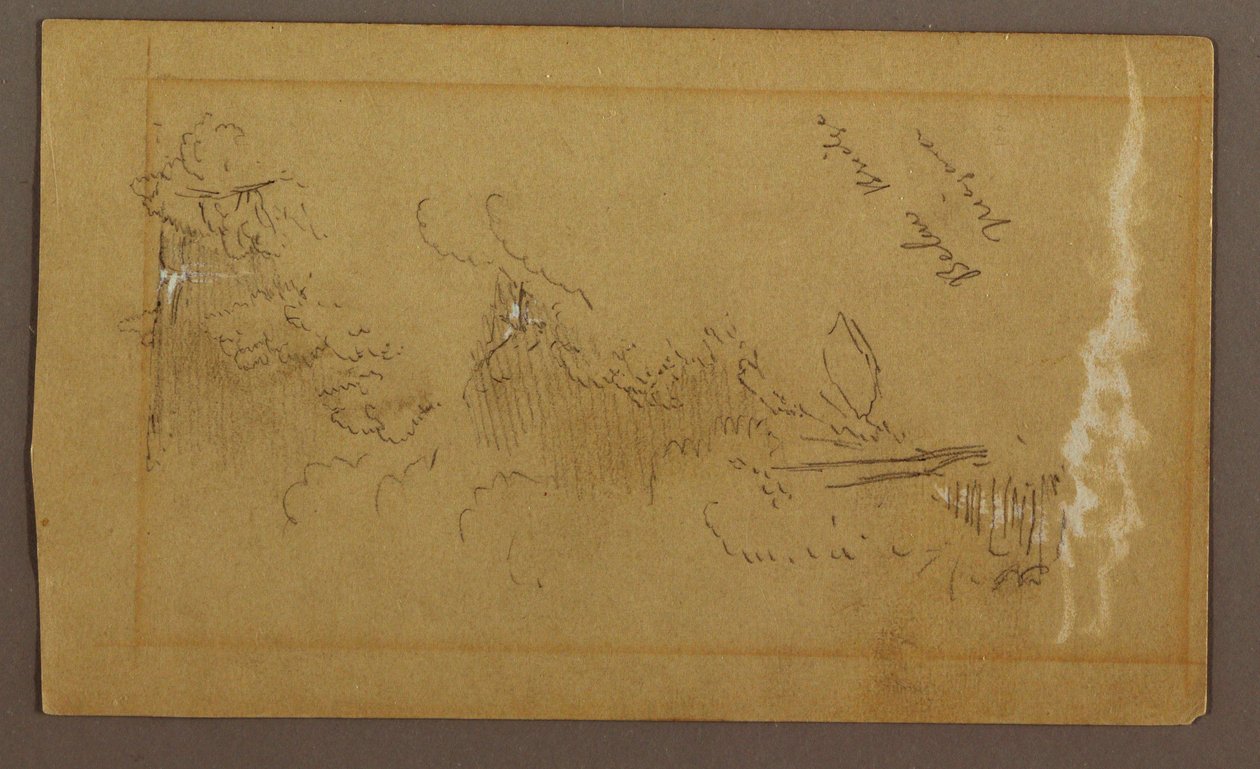 Kresba, Pod mostem, řeka Niagara, New York, pravděpodobně 1858 od Frederic Edwin Church
