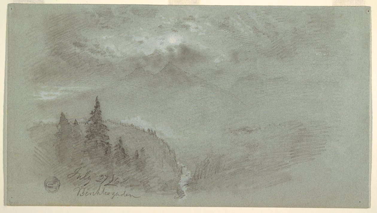 Kresba, Berchtesgaden, Bavorsko, 27. července 1868 od Frederic Edwin Church