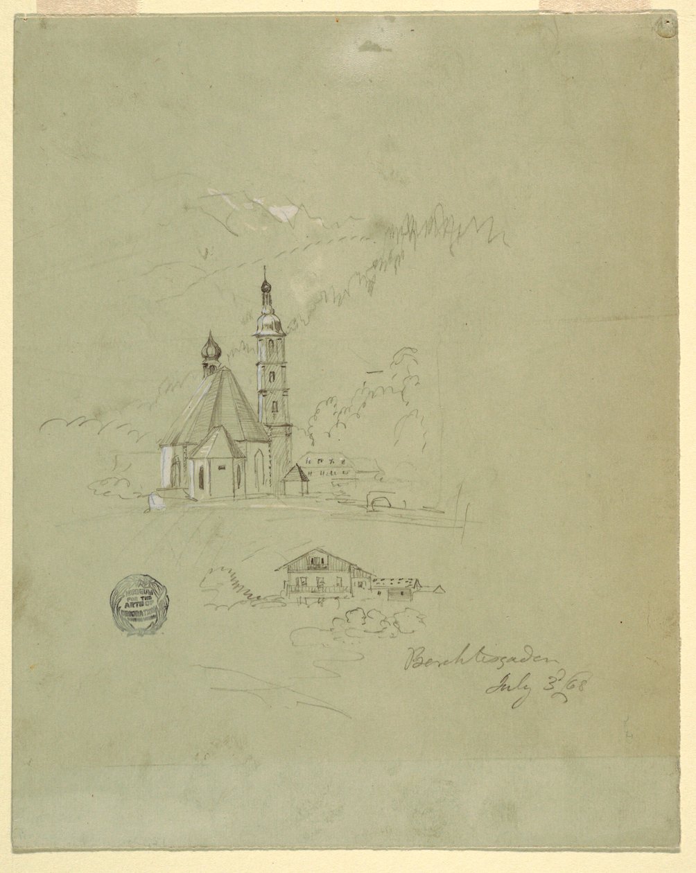 Kresba, Berchtesgaden, Bavorsko, 3. července 1868 od Frederic Edwin Church