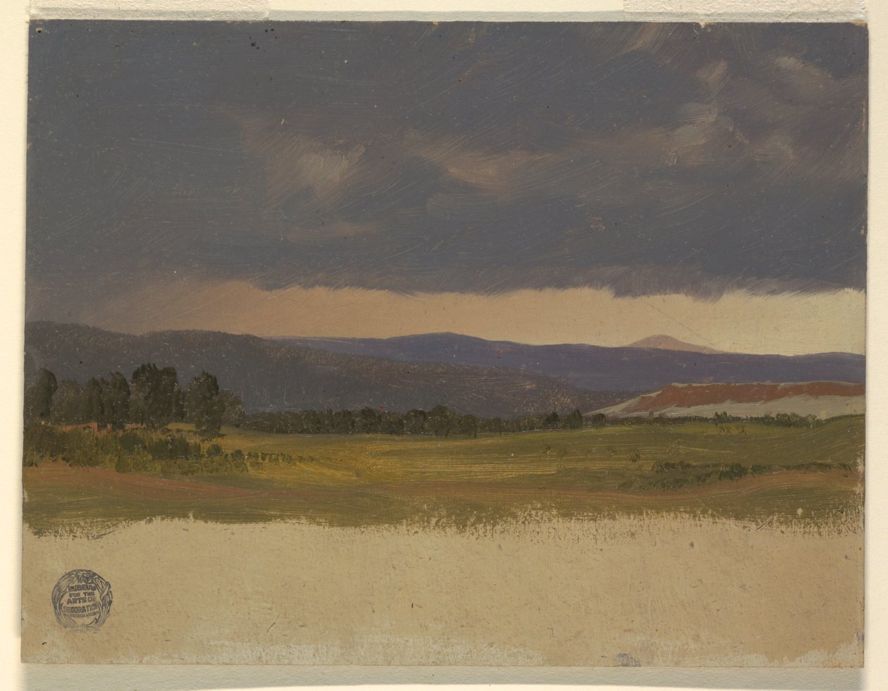Kresba, Modrý kopec pod nízkými mraky, 1869-70 od Frederic Edwin Church