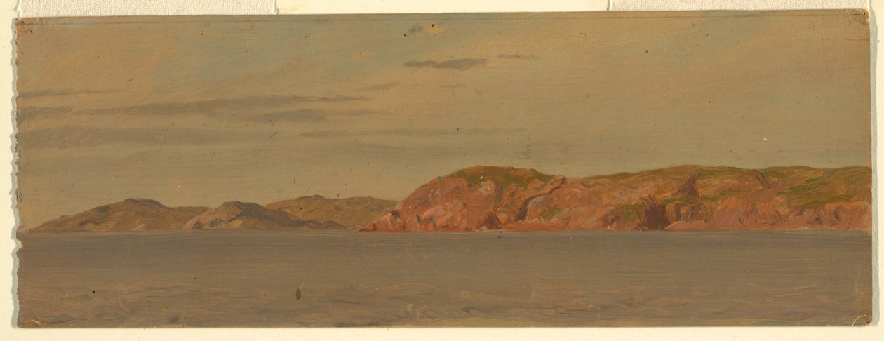 Kresba, Brimstone Head, ostrov Fago, Newfoundland, 1859 od Frederic Edwin Church