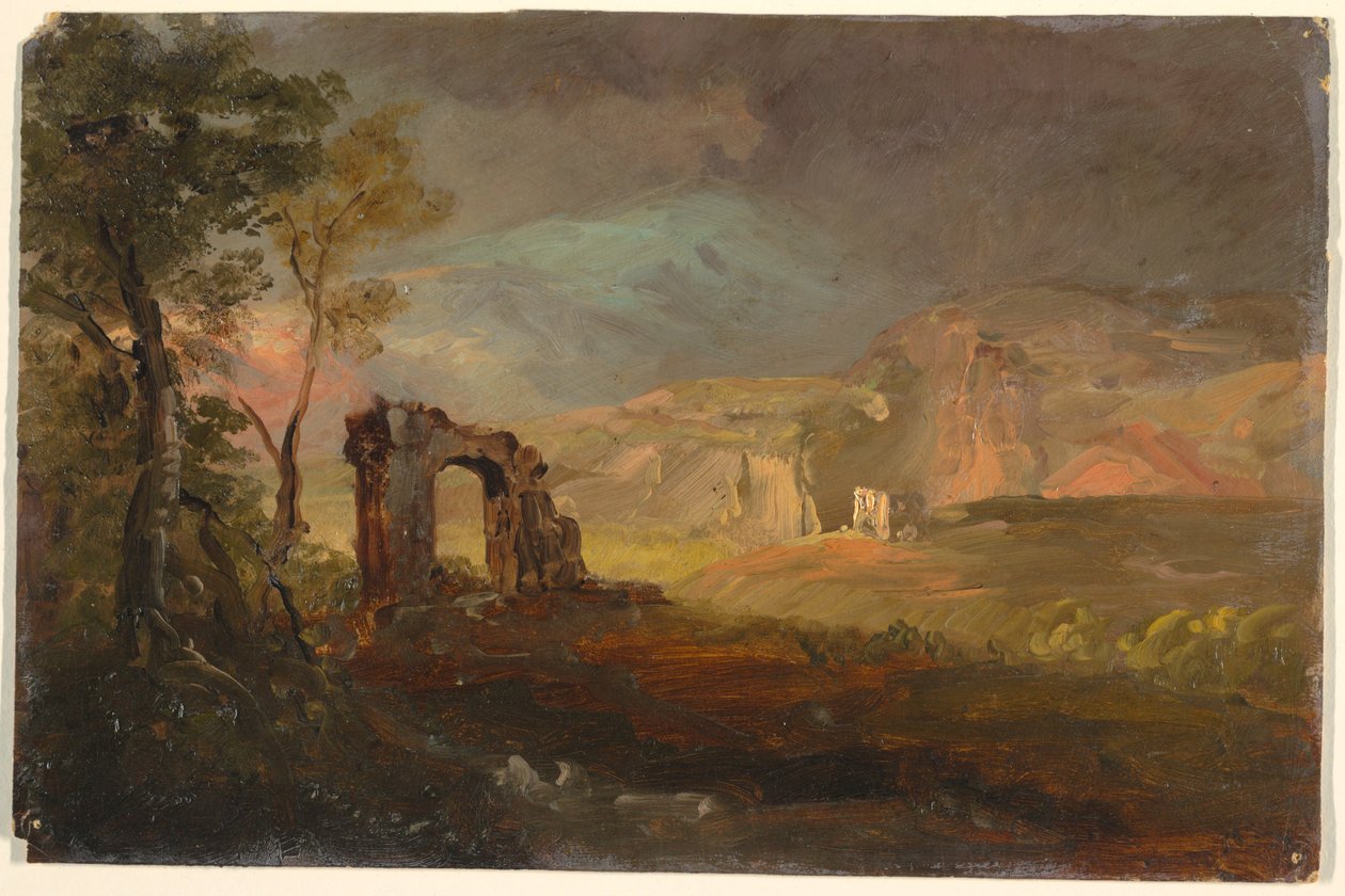 Kresba, Campagna Fantasy, pravděpodobně 1868-69 od Frederic Edwin Church
