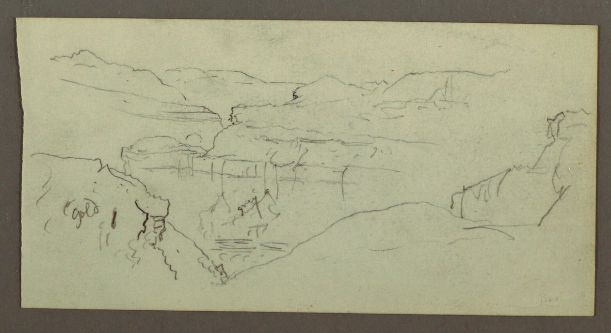 Kresba, kaňon, pravděpodobně 1868 od Frederic Edwin Church