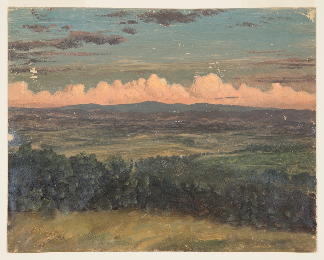 Kresba, Catskills od Hudsonu, New York, 1870-80 od Frederic Edwin Church