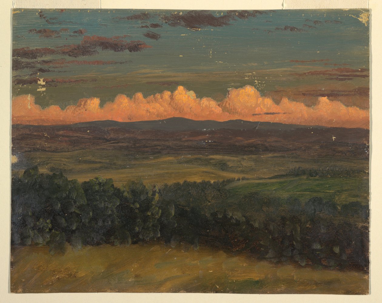 Kresba, Catskills od Hudsonu, New York, 1870-80 od Frederic Edwin Church