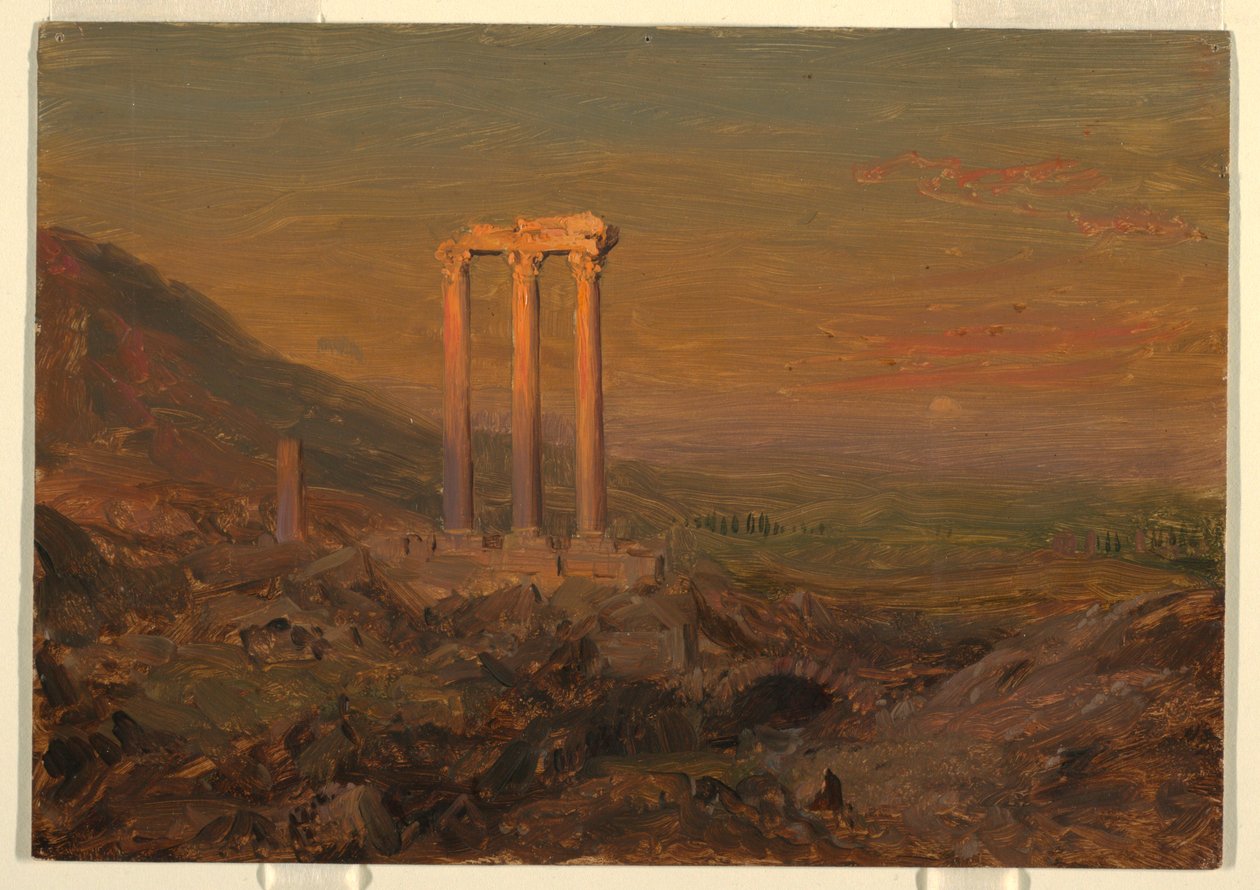 Kresba, Klasické ruiny, Sýrie, květen 1868 od Frederic Edwin Church