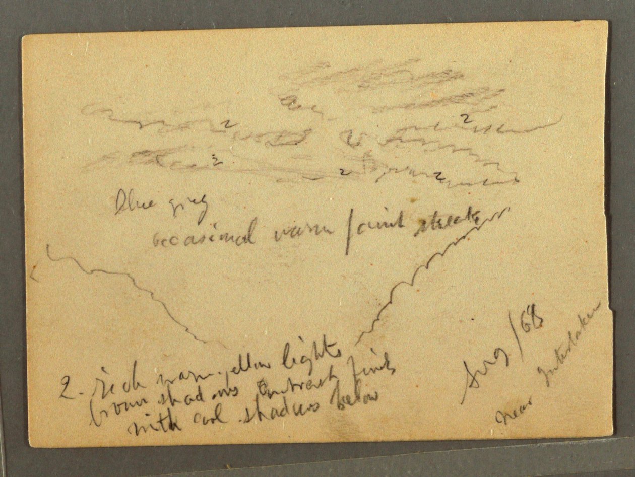 Kresba, Oblačná Jungfrau, Interlaken, Švýcarsko, srpen 1868 od Frederic Edwin Church