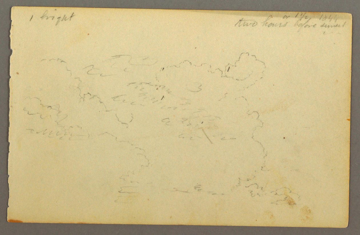 Kresba, Studie mraků, 1844 od Frederic Edwin Church