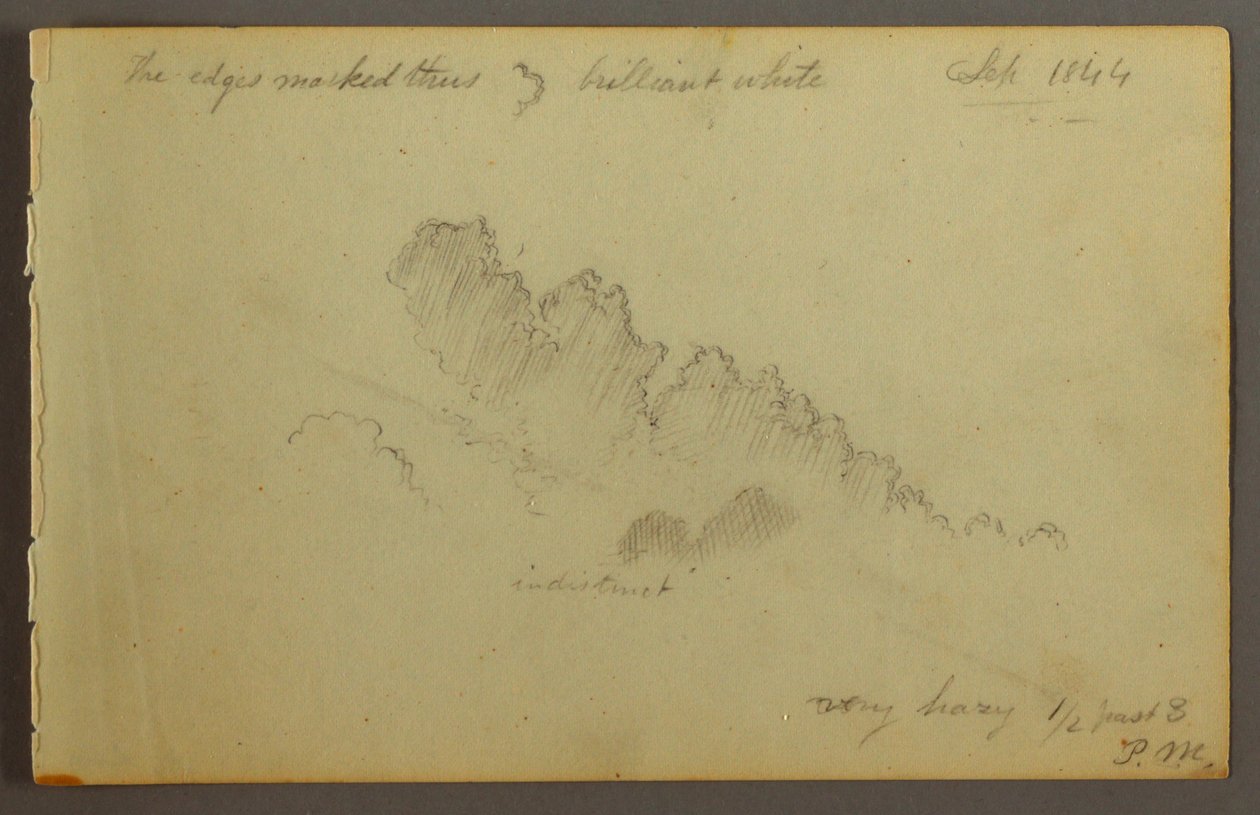 Kresba, Studie mraků, 1844 od Frederic Edwin Church